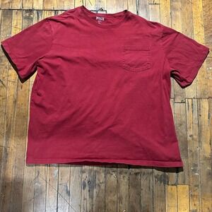 Duluth Tee‎ Shirt Men's 3XL Red Relaxed Fit Chest Pocket Short Sleeve Workwear